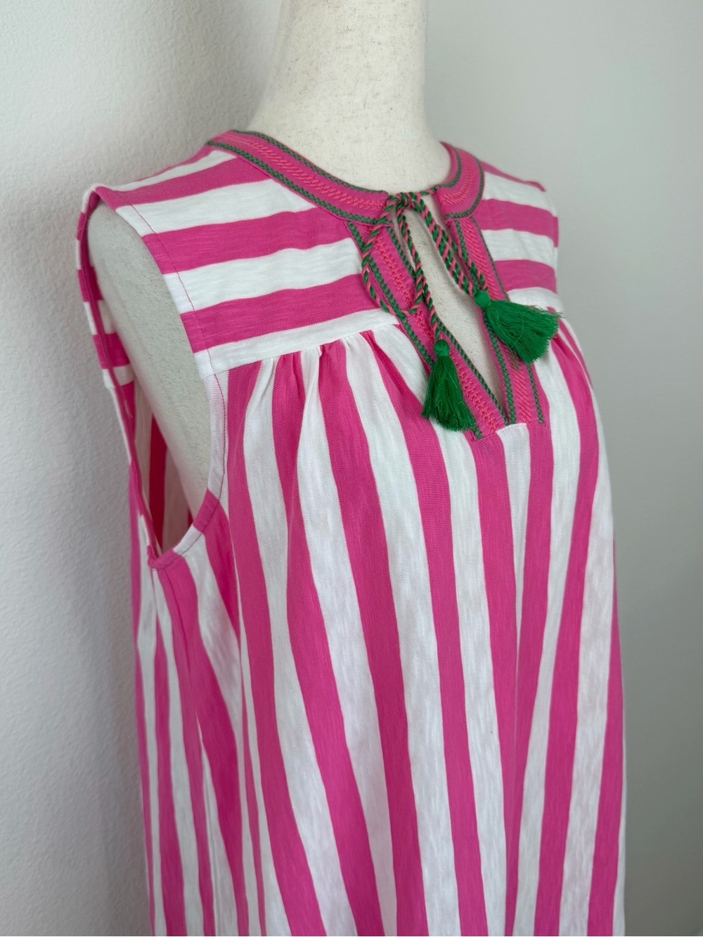 Boden Nadine Notch Cotton Dress in Sangria Sunset Size 6 Reg - Picture 8 of 13